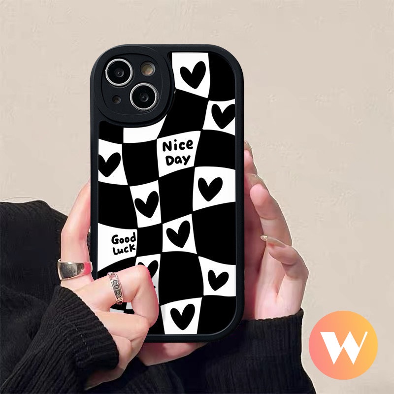 Irregular Block Black White Love Heart Casing Infinix Hot 10s 9 10 Play 11s 10T 11 Smart 6 5 Note 8 Hot 10 Lite Couples Soft Tpu Back Cover