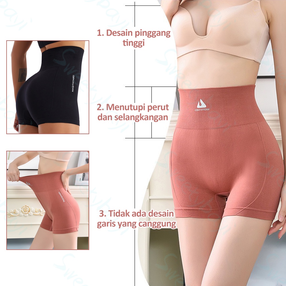 Sweetybayi High waist boxer wanita Celana korset pinggang tinggi pengecil perut