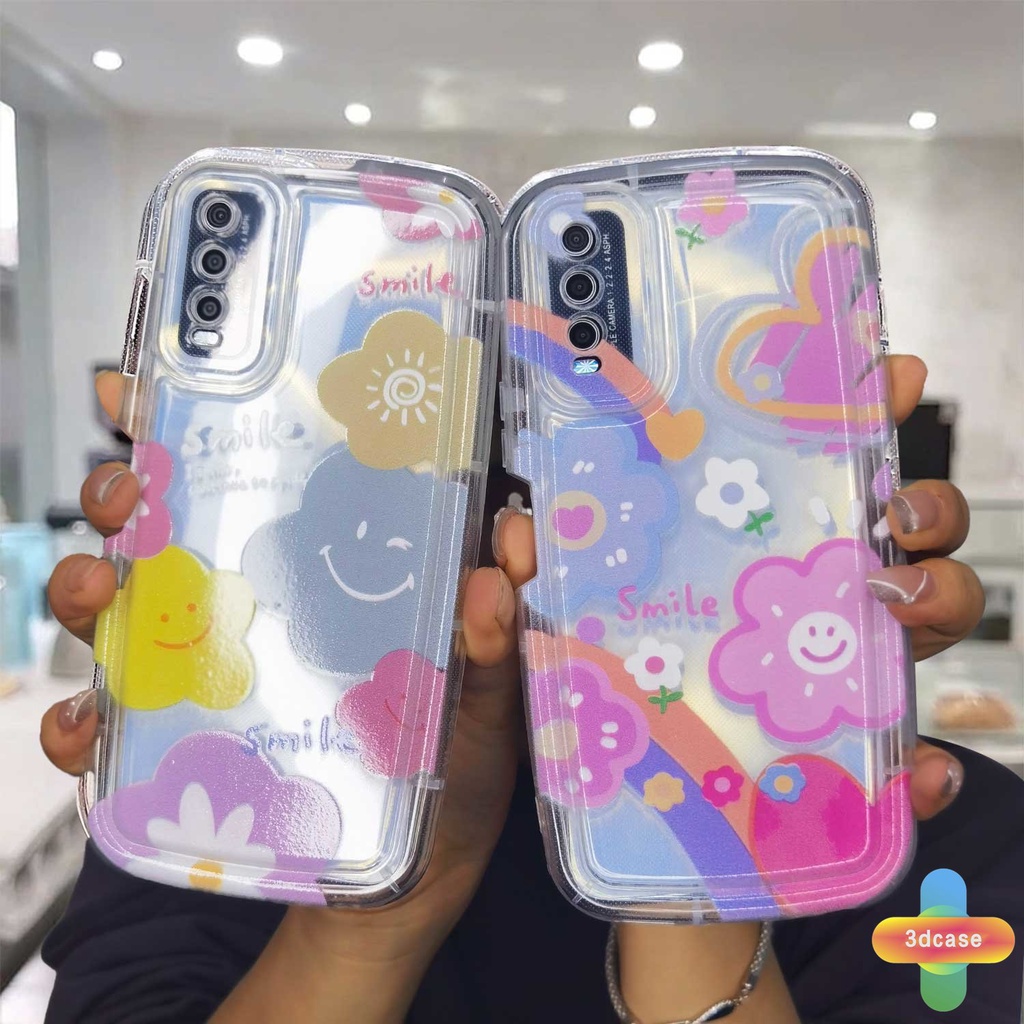 Soft Case VIVO Y35 Y21A Y21T Y12S Y02 Y12 Y22 Y22S Y20 Y16 Y15S Y15C Y91C Y21 2021 Y30 Y21S Y20S Y12i Y3S Y33T Y21E Y21G Y15A Y01 Y01A Y91 Y30i Y93 Y95 Y15 Y17 Y50 Y53S Y51 2020 Y51A Y10 Y33S Y1S Y11 Y31 Colourful Smile Flower Couples Soap Case