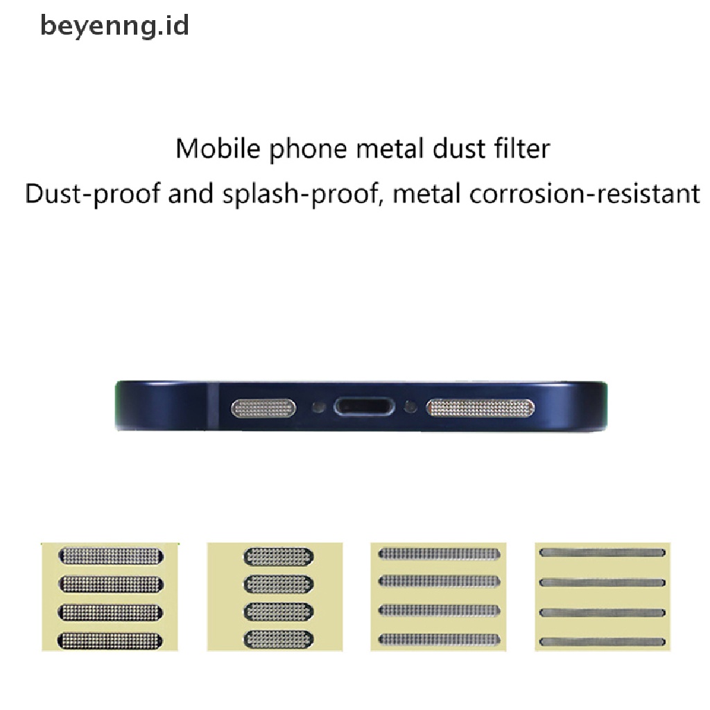 Beyen 4Pcs Jaring Penutup Pelindung Speaker Telepon1/1.6cm Perekat Debu Dustproof Sticker ID