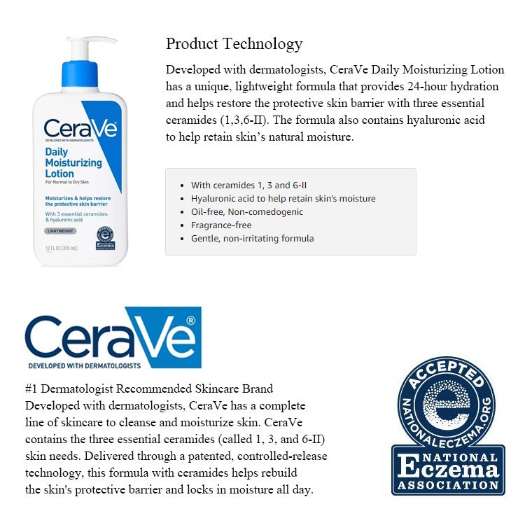 236ML CeraVe Moisturising Lotion 236ml ~CeraVe Moisturizer CeraVe Daily Moisturizing Lotion CeraVe Body Lotion Cerave Lotion