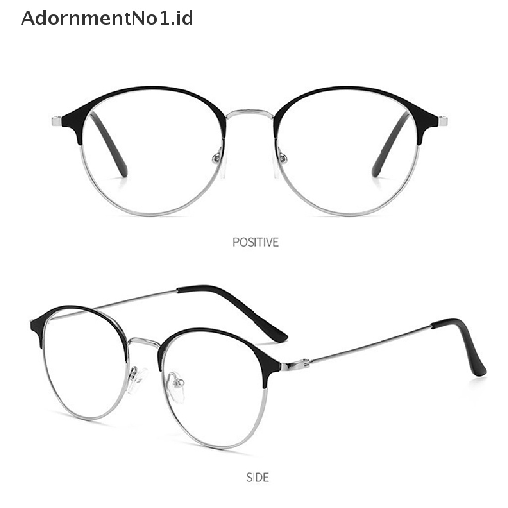 [AdornmentNo1] Kacamata Miopia Komputer Anti Cahaya Biru Wanita Pria Ultralight Bening Bulat Rabun Dekat Eyeglasses Diopters 0sampai-400 Unisex [ID]