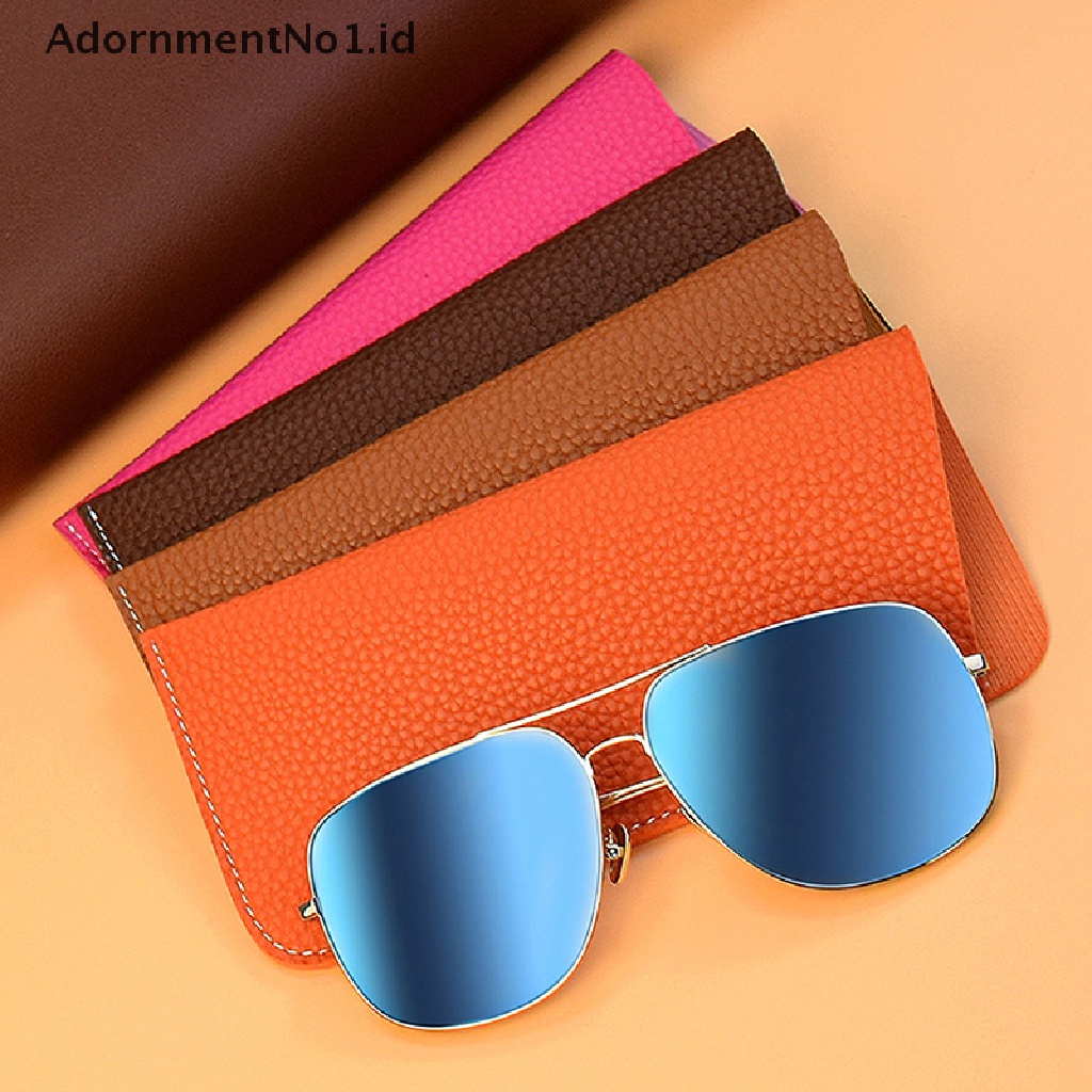 [AdornmentNo1] Pu Leather Sunglasses Bag Tas Penyimpanan Kacamata Leather Kulit Lembut Myopia Glasses Sunglasses Bag Portable Sunglasses Cover Pelindung Kacamata Hitam Case Holder [ID]