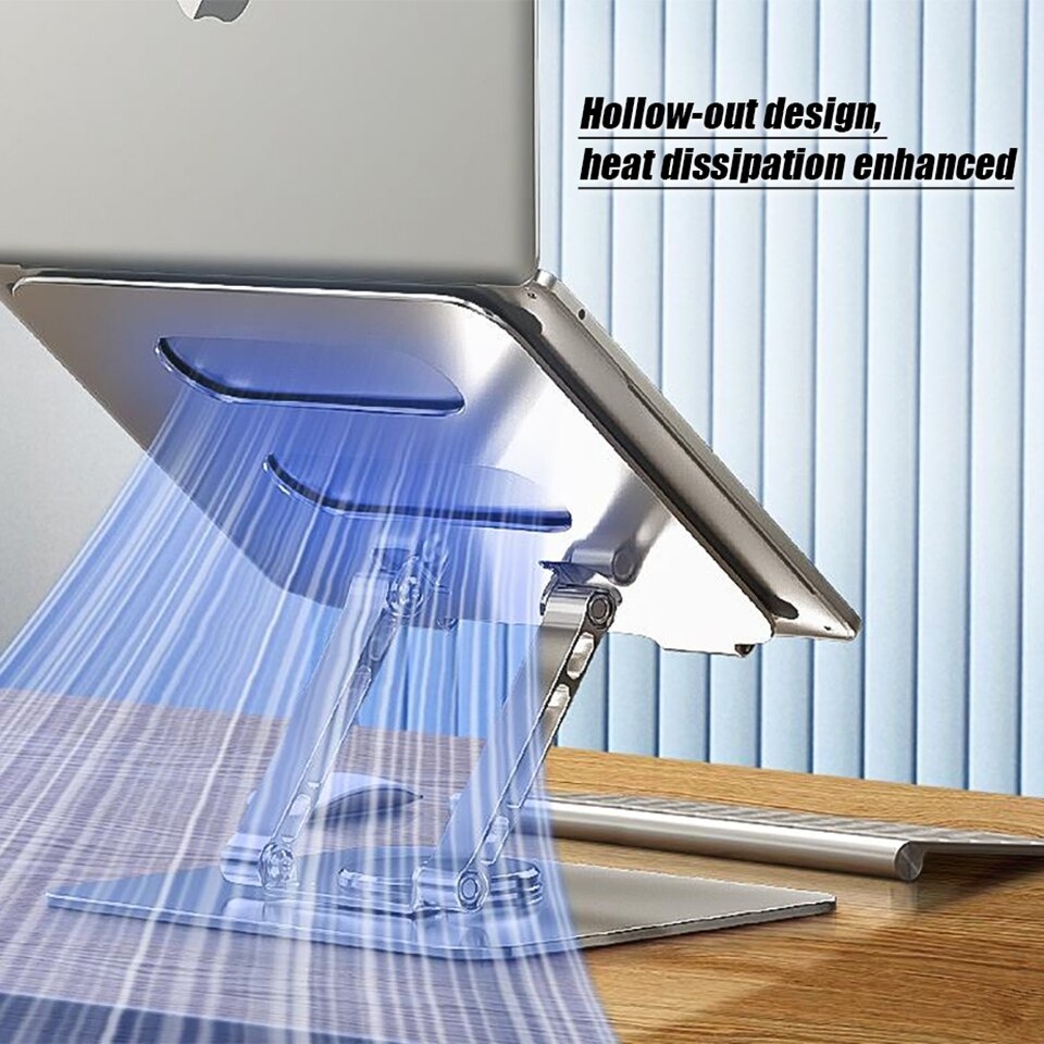 Spinning Laptop Stand Rotating Adjustable Holder Dudukan Putar Aluminium Alloy Metal
