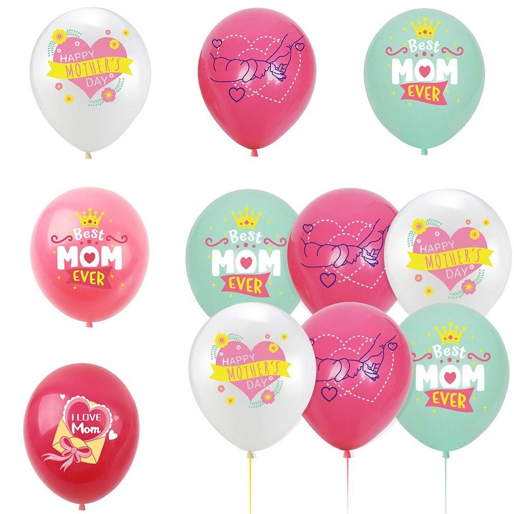 Nanas 20pcs Perlengkapan Pesta Hari Ibu Romantis Cinta Kamu Ibu Dicetak Ibu Terbaik I Love You Mothers Day Balloon