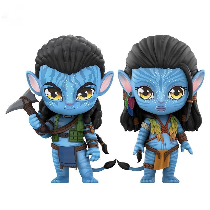 2pcs/set Avatar 2th Way Of Water Jack Sally Figure Film Peripheral Avatar Film 12cm Figure Mobil Dekorasi