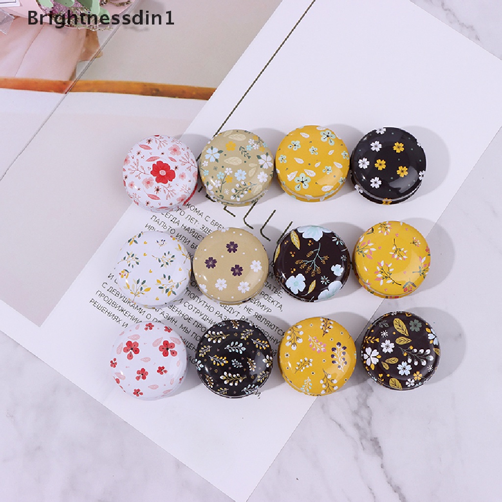 [Brightnessdin1] 1pc Pot Kosmetik Logam Bulat Kosong Lip Balm Wax Jar Tin Kotak Penyimpanan Wadah Butik