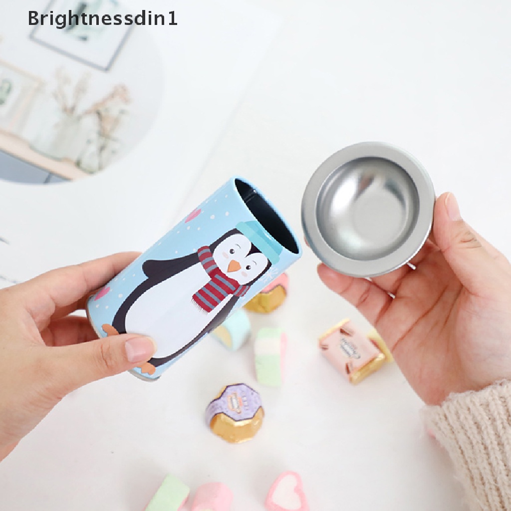 [Brightnessdin1] 1pc Natal Permen Tinplate Box Penyimpanan Dapat Pesta Permen Kaleng Anak Hadiah Butik