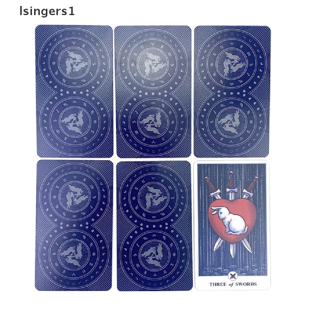 [lsingers1] Kartu Tarot Lunalapin Kotak Besi Dek Ramalan Kartu Permainan Pesta Dg Butik Manual