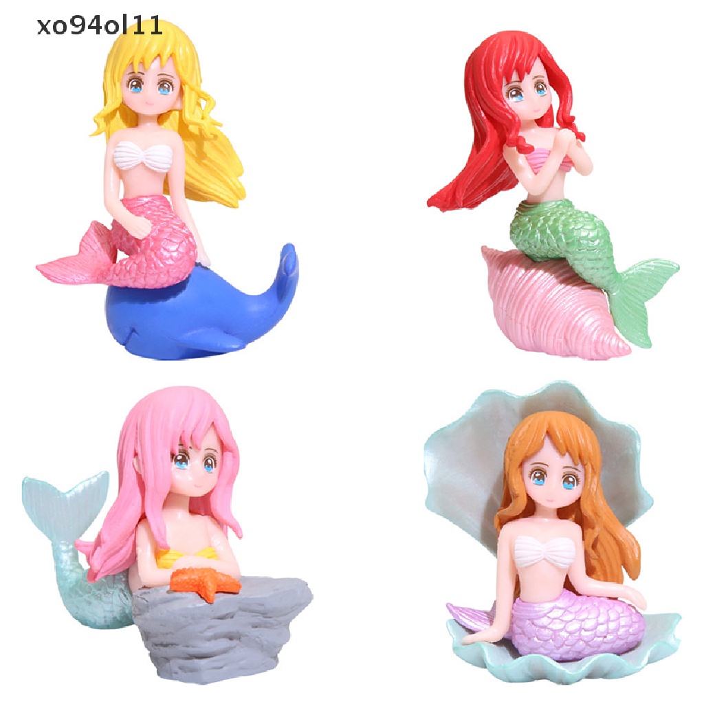 Xo Aquarium Ornamen Mermaid Resin Ornamen Kreatif Kartun Aquarium Ikan Lansekap Dekorasi OL