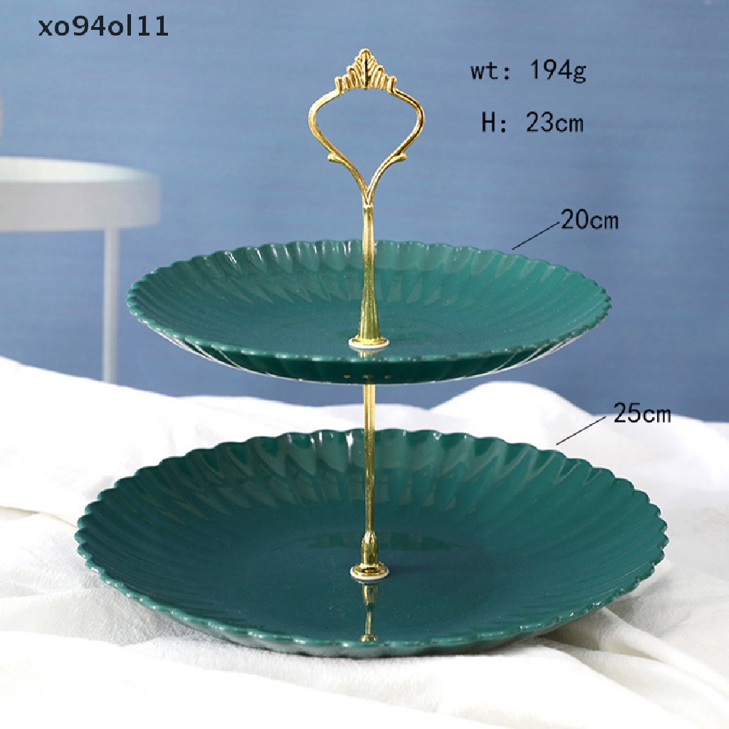 Xo Detachable Cake Stand Gaya Eropa 2tingkat Pastry Cupcake Piring Buahdekorasirumah OL