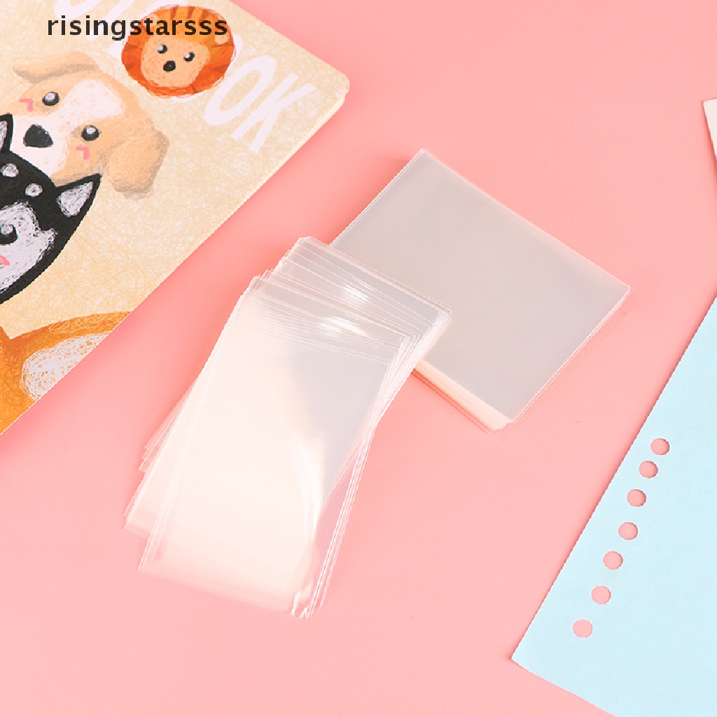 Rsid Span-new 50/100Pcs Popcorn Card Sleeves Clear Acid Free-No CPP Film Pelindung Non-Slip Jelly
