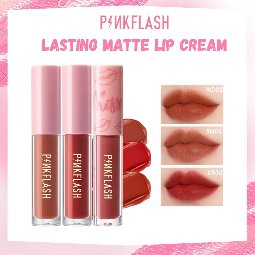 PINKFLASH Matte Lipstik Lembut Tahan Lama Pelembab Pigmentasi Tinggi 21 Colors L01 [Emperor]