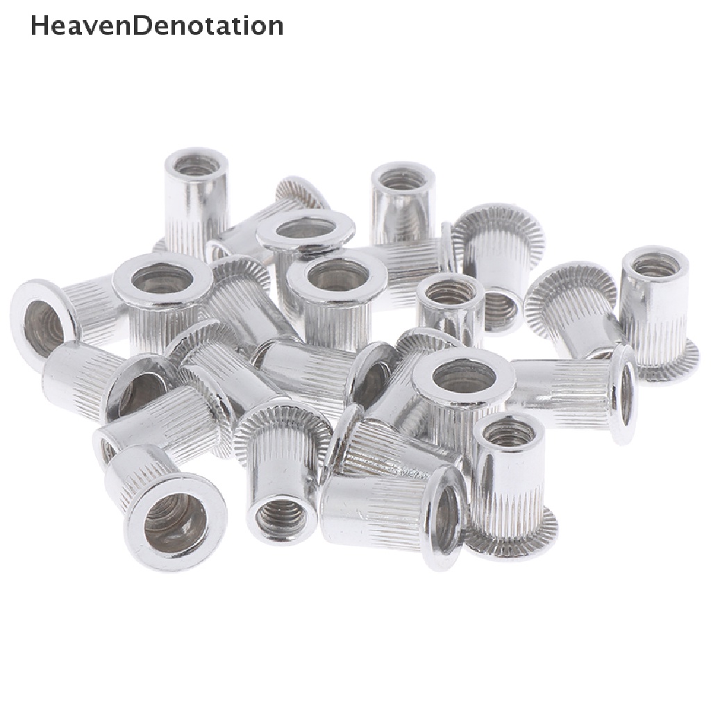 [HeavenDenotation] Sisipan Mur Rivet Ulir Aluminium 100x Baja Rivnut Nutsert M4/M5/M6/M8 Set  Hdv