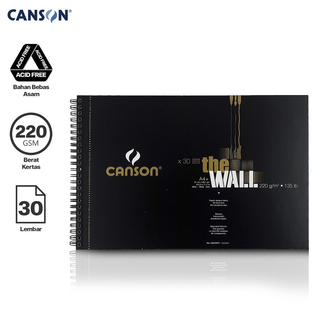 

Canson The Wall Kertas Sketsa Gambar Lukis A4 30 Lembar 220gsm