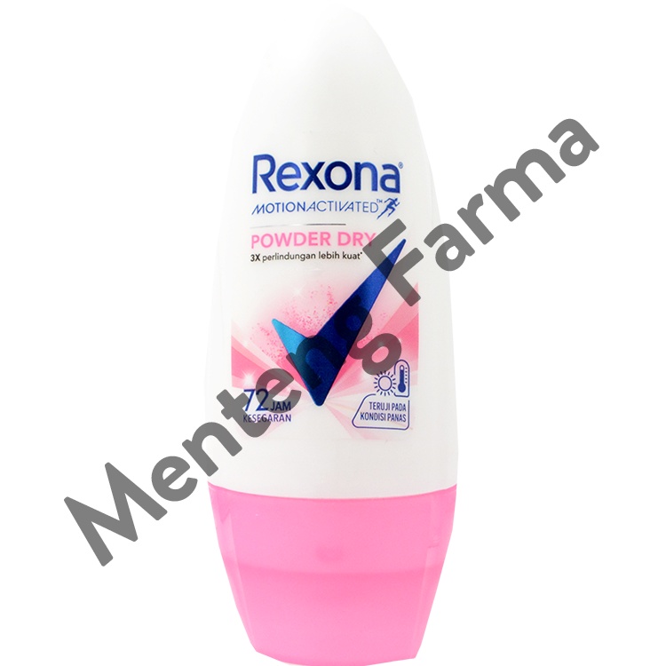 Rexona Anti-Perspirant Deodorant Roll On Powder Dry 45 ML - Tetap Kering dan Segar 72 Jam