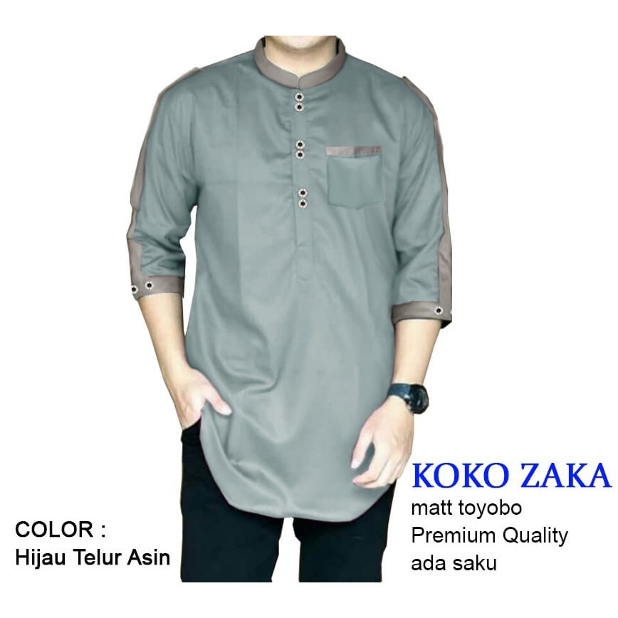 Baju Koko Dewasa Lengan Pendek Premium Kurta Lengan 3/4 Pakistan Pria Atasan Muslim Kokoh Bahan Katun Oxford Fashion Laki Laki Cowok Murah Modern