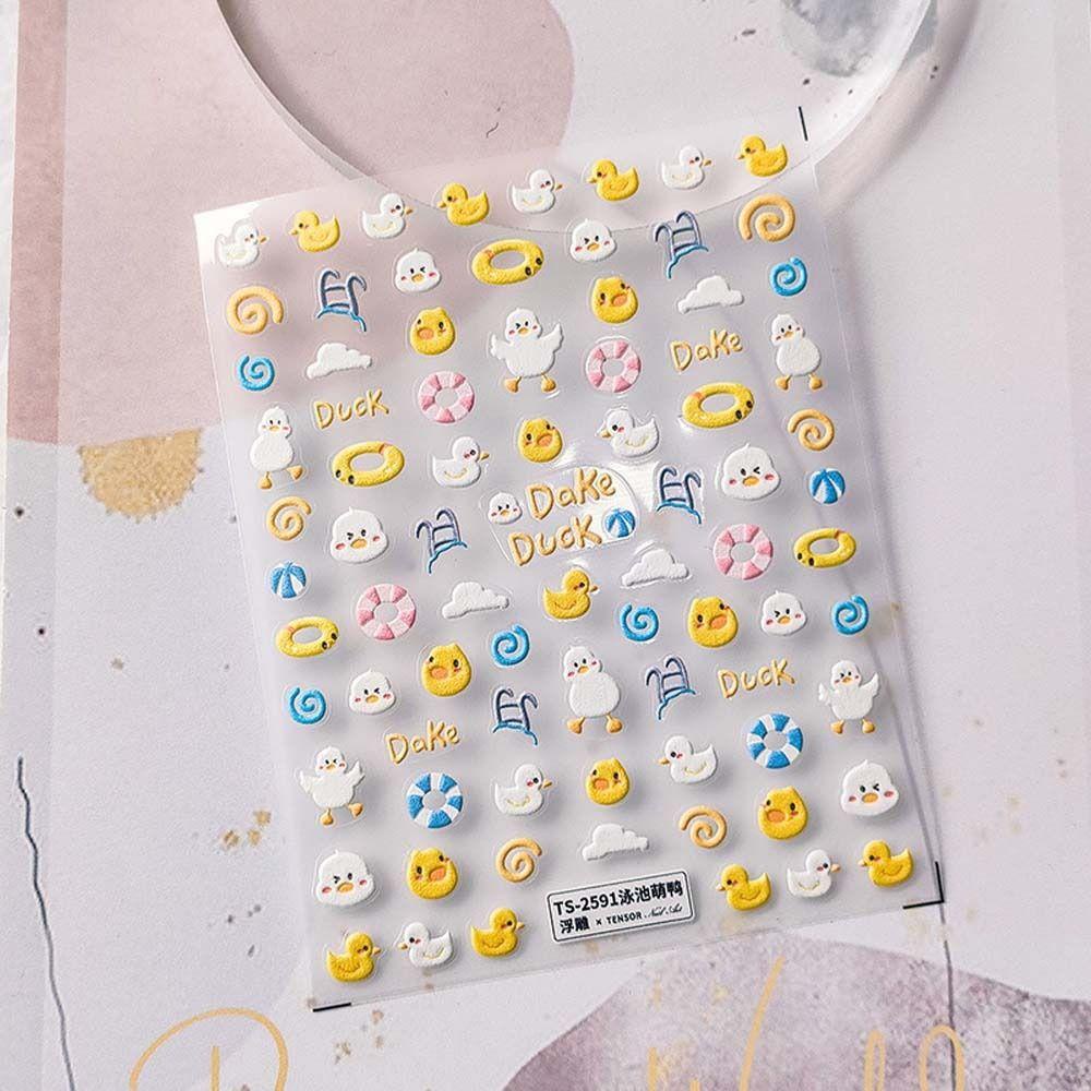 Mxbeauty Kartun Stiker Kuku Wanita Jepang Ubur Ubur Kuromi Love Hati Beruang Hiasan Kuku