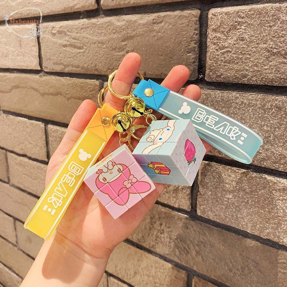 Mxbeauty Kartun Gantungan Kunci Silikon Indah Kuromi Kitty Kucing Liontin Gadis Hadiah Ransel Aksesori Anime Keychain