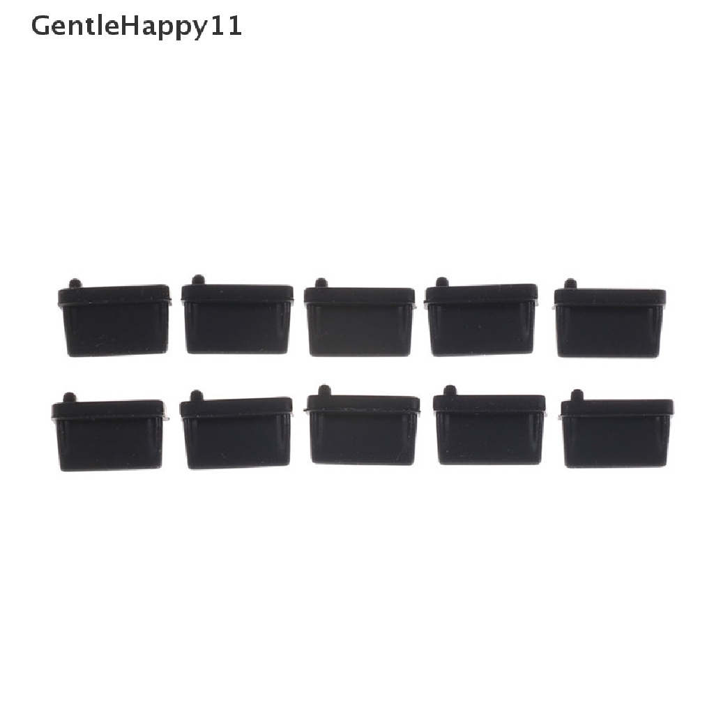 Gentlehappy 10pcs Karet Hitam A Type Female USB Anti Debu Pelindung Colokan Stopper Cover id