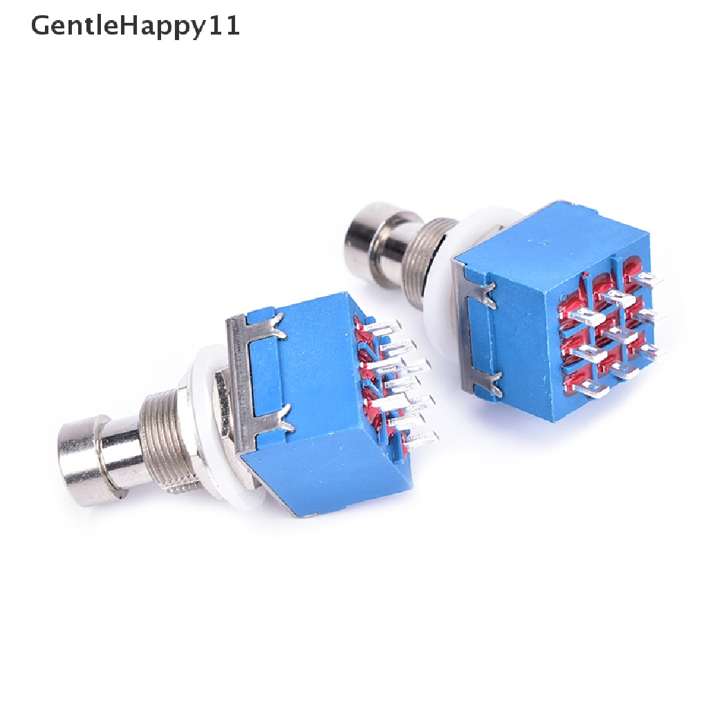 Gentlehappy 10pcs 9-pin 3PDT Efek Gitar Pedal Box Injak Kaki Saklar Metal True Bypass id