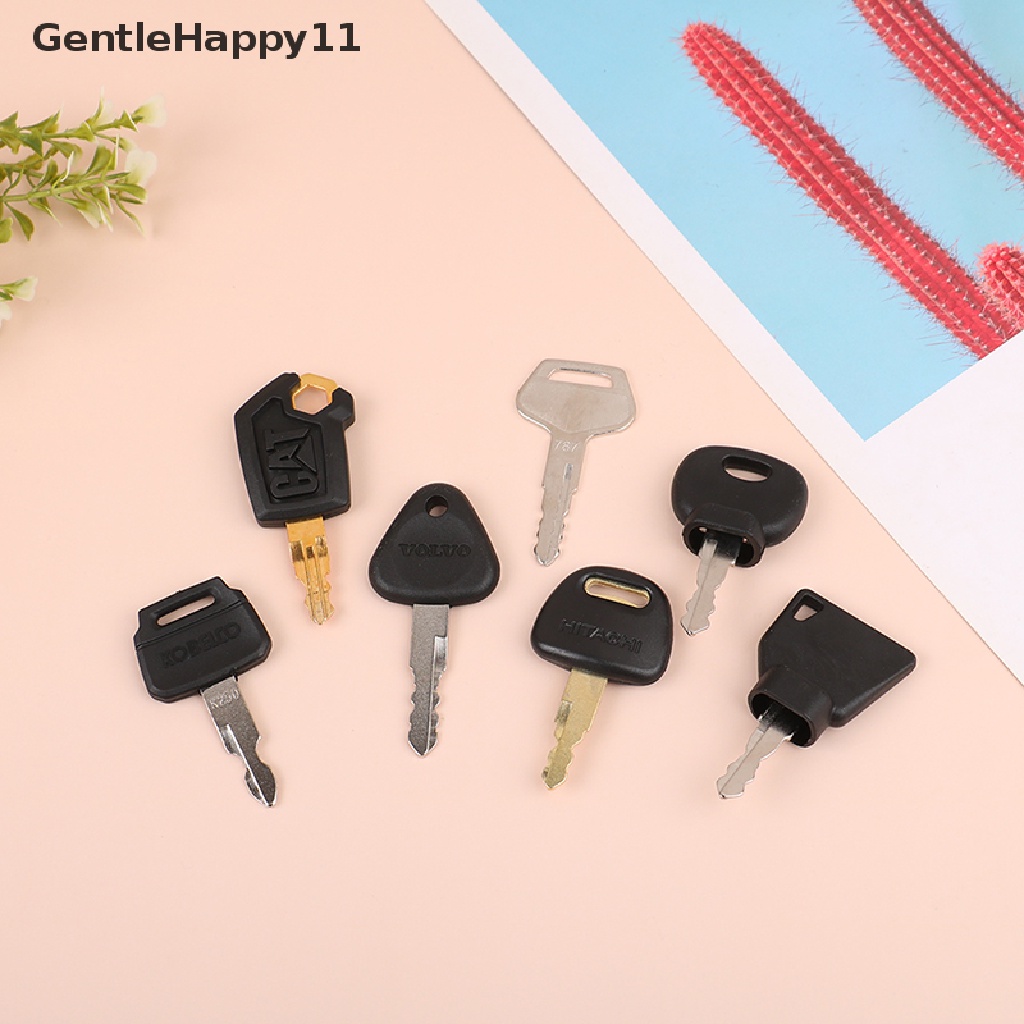 Gentlehappy 7Pcs/Set Kunci Excavator Kunci Kontak Mesin Konstruksi Excavator Key Kit id