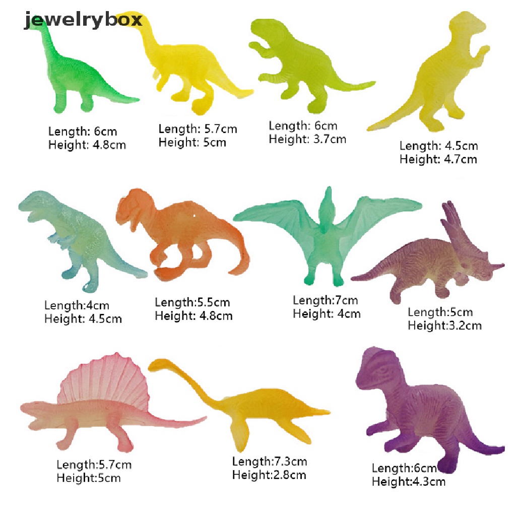 [jewelrybox] Mainan Dinosaurus Mini Luminous Dinosaur Toy Glow In Dark Angka Mainan Pesta Dinosaurus Butik