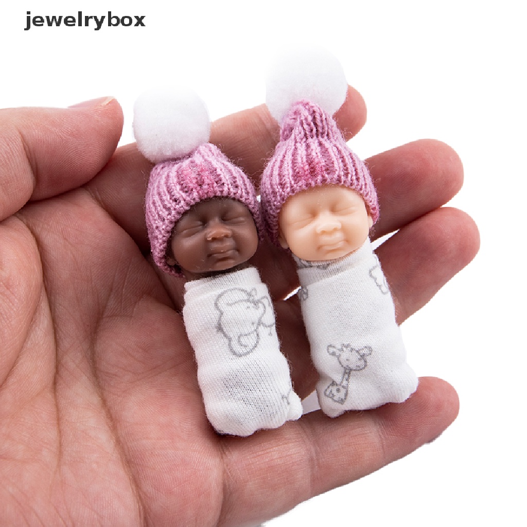 [jewelrybox] Simulasi Bayi Baru Lahir Pvc Ornamen Menangani Mainan Jari Boneka Pakaian Asli Butik Acak