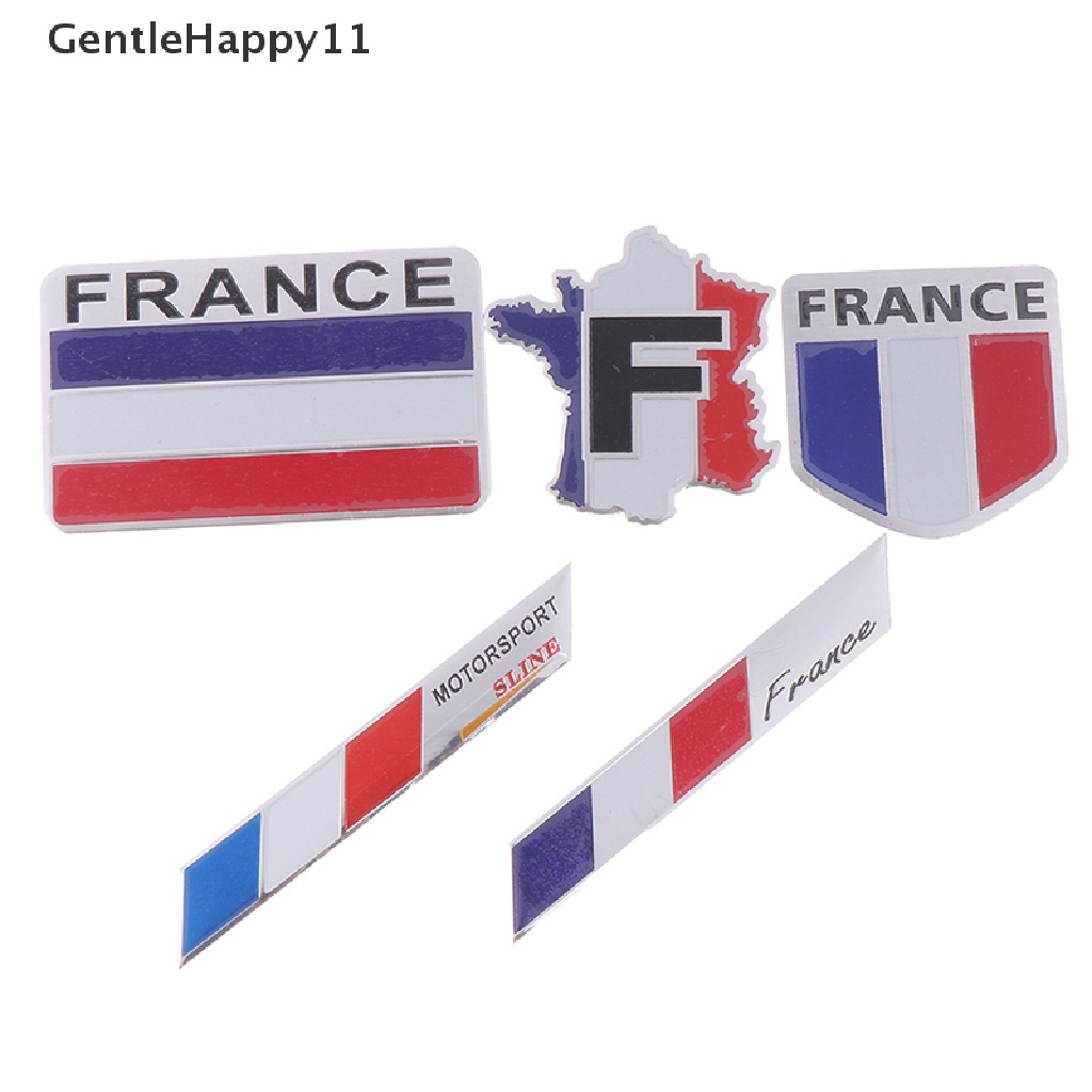 Gentlehappy 1Pc Bendera Prancis o emblem alloy badge Mobil Motor decor ers id