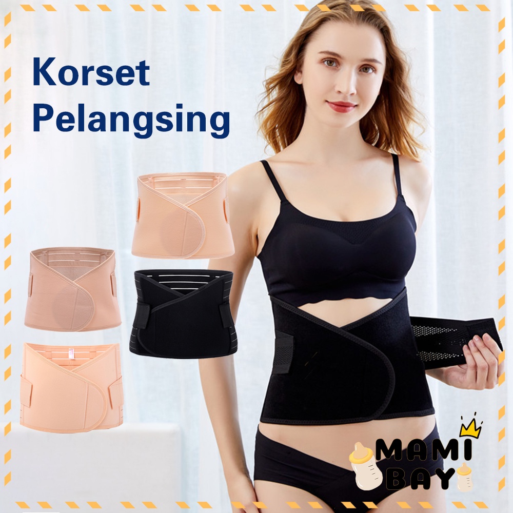 OKEYI Korset Corset Pelangsing Perut Buncit Ibu Korset Melahirkan wanita Bentuk Pinggang