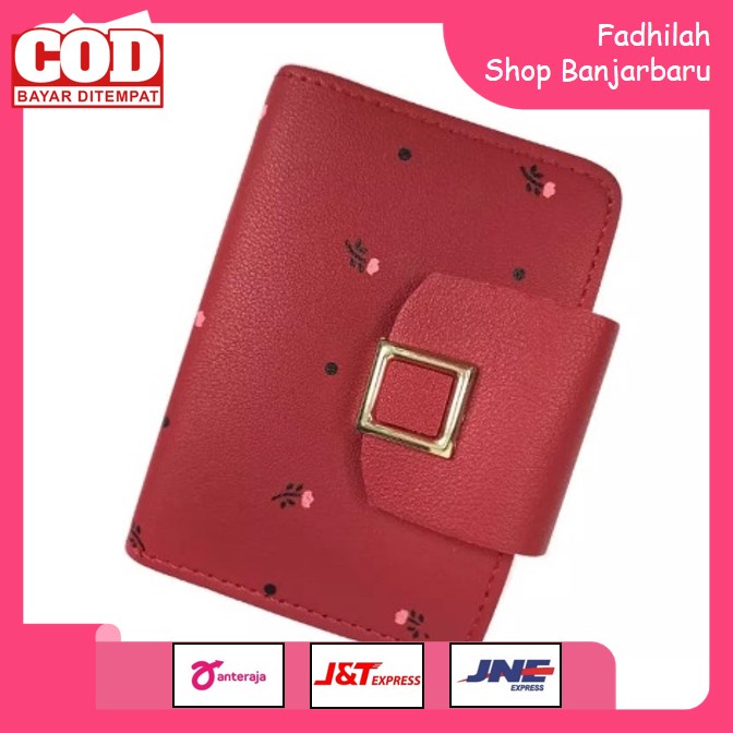 DOMPET KARTU KANCING PERSEGI DOMPET IMPORT WANITA MURAH HOLDER CARD | FADHILAH SHOP BJB