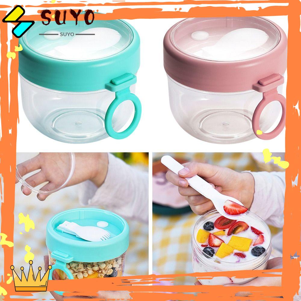 Suyo 600ml Oatmeal Cup Wadah Susu Reusable Portable Baru