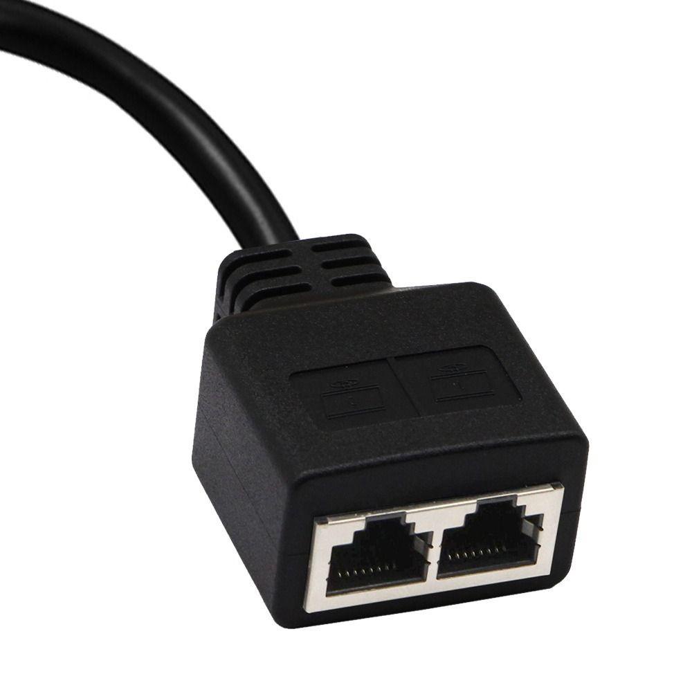 AUGUSTINA Gigabit Ethernet Splitter Perlengkapan Komputer Tahan Lama Kabel Eterna LAN Eterna Socket Splitter Kabel RJ45 Eterna