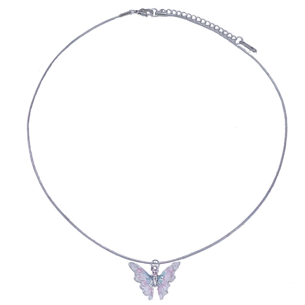 High-end Influencer Temperamen Rantai Klavikula Desain Niche Trendi Symphony Butterfly Kalung Wanita