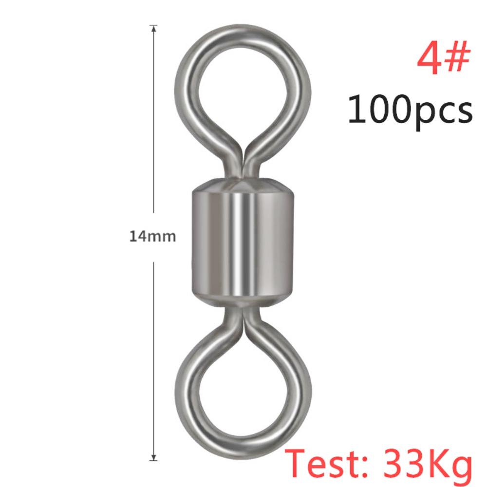 Agustinina Memancing Bergulir Putar Padat Cincin Untuk Ikan Gurame Stainless Steel Fishing Tackle Barrel Fishing Eight Shaped Ring Fishing Gear