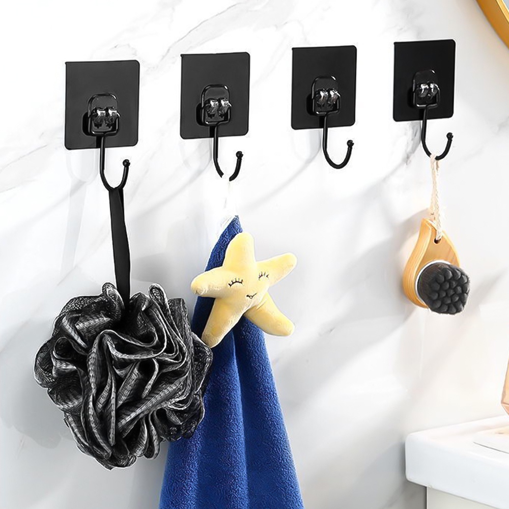 Gantungan Tempel Dinding Seamless Kait Penyimpanan/Penyimpanan Pintu Hemat Ruang Heavy Duty Rack Hanger/Dinding Kamar Mandi Dapur Tas Handuk Tempat Penyimpanan Kunci/Rak Dinding Multifungsi