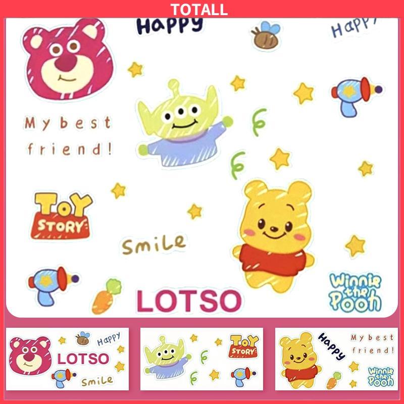 COD Stiker Kartun Winnie the Pooh Toy Story Stiker Tahan Air PVC Bening Untuk Ponsel Dan Tablet-Totall