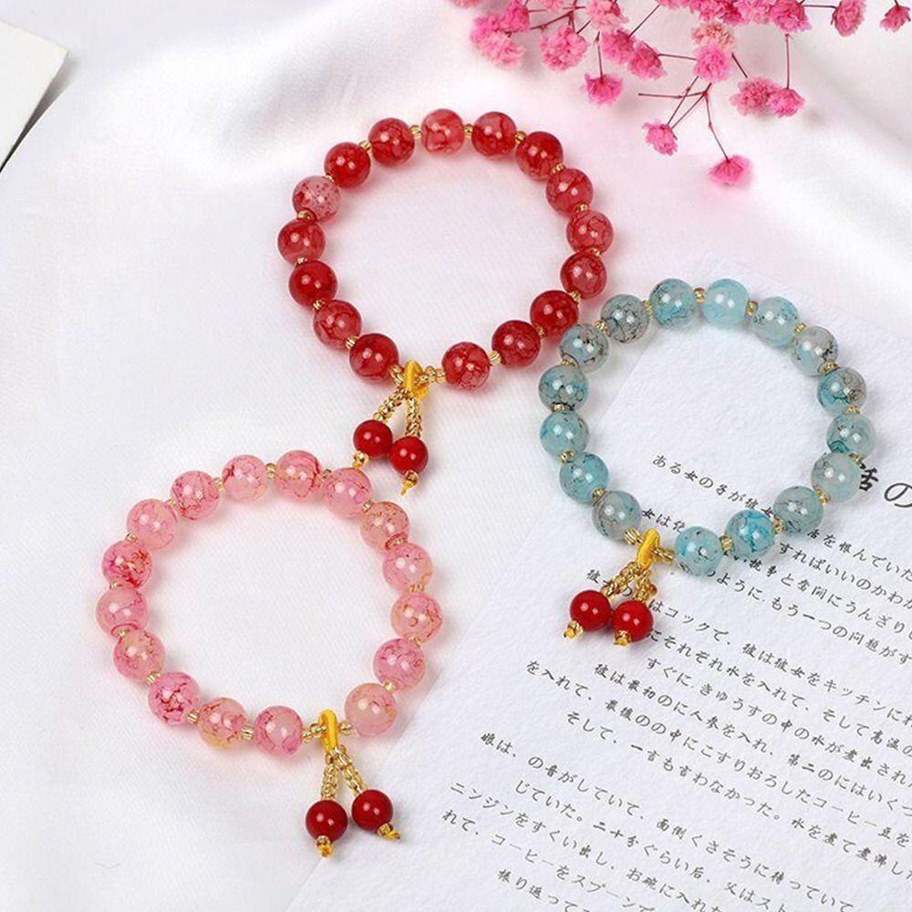 Lily 3 Pcs Manik-Manik Kaca Gelang Fashion Wanita Aksesoris Perhiasan Hadiah Kepribadian