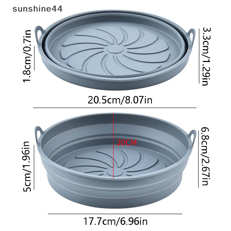 Sunshine Menebal Panci Silikon Anti Lengket Mat Cetakan Kue Keranjang Baking Pan Air Fryer Liner ID