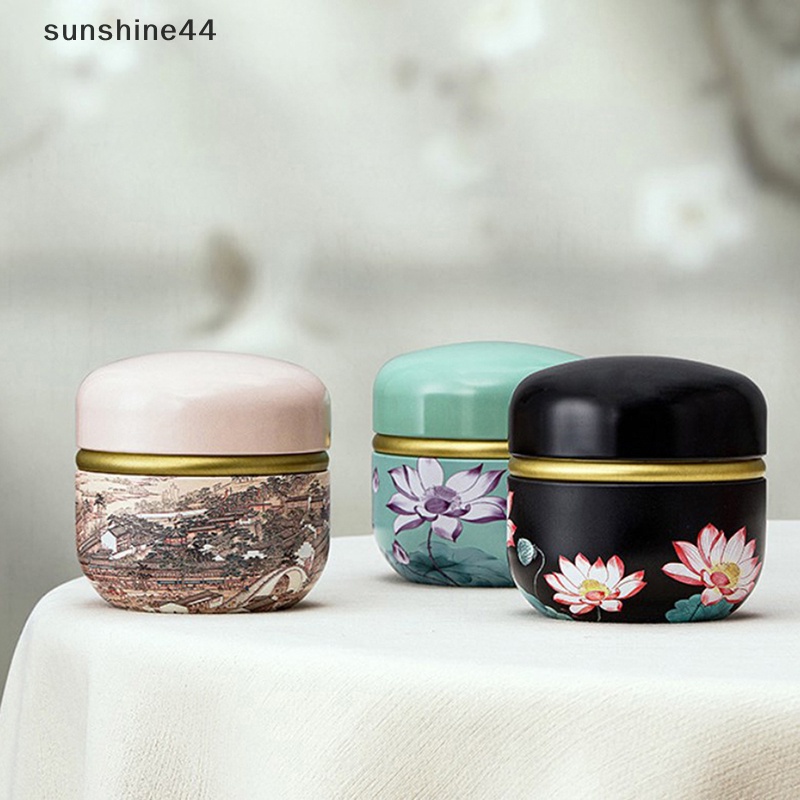 Sunshine Tea Can Metal Kitchen Storage Canisters Jar Untuk Rumah Tahan Lembab Daun Teh Kaleng ID