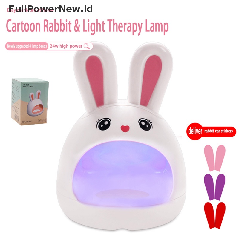 Power Lampu Kuku Kelinci Portabel USB Charging Lights Pengering Kuku LED UV Jari Tunggal ID