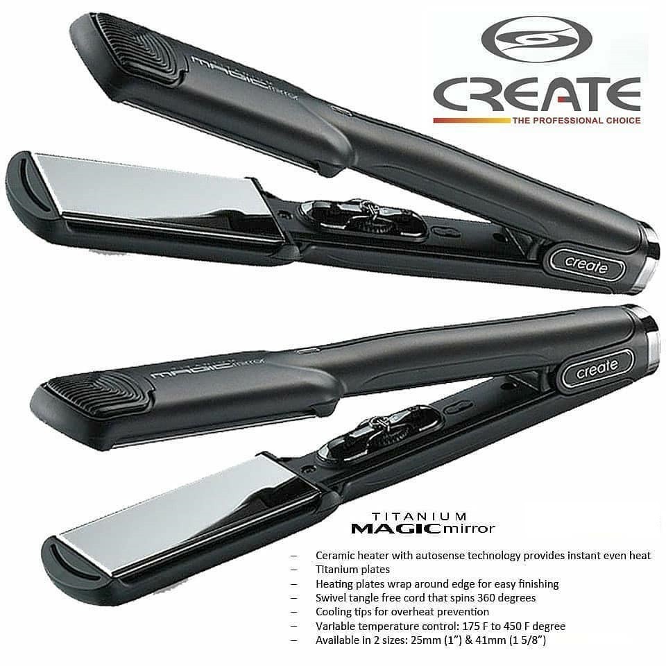 Professional  Use Catok CERAMAGIC Titanium Magic Mirror CREATE Catokan pelurus rambut