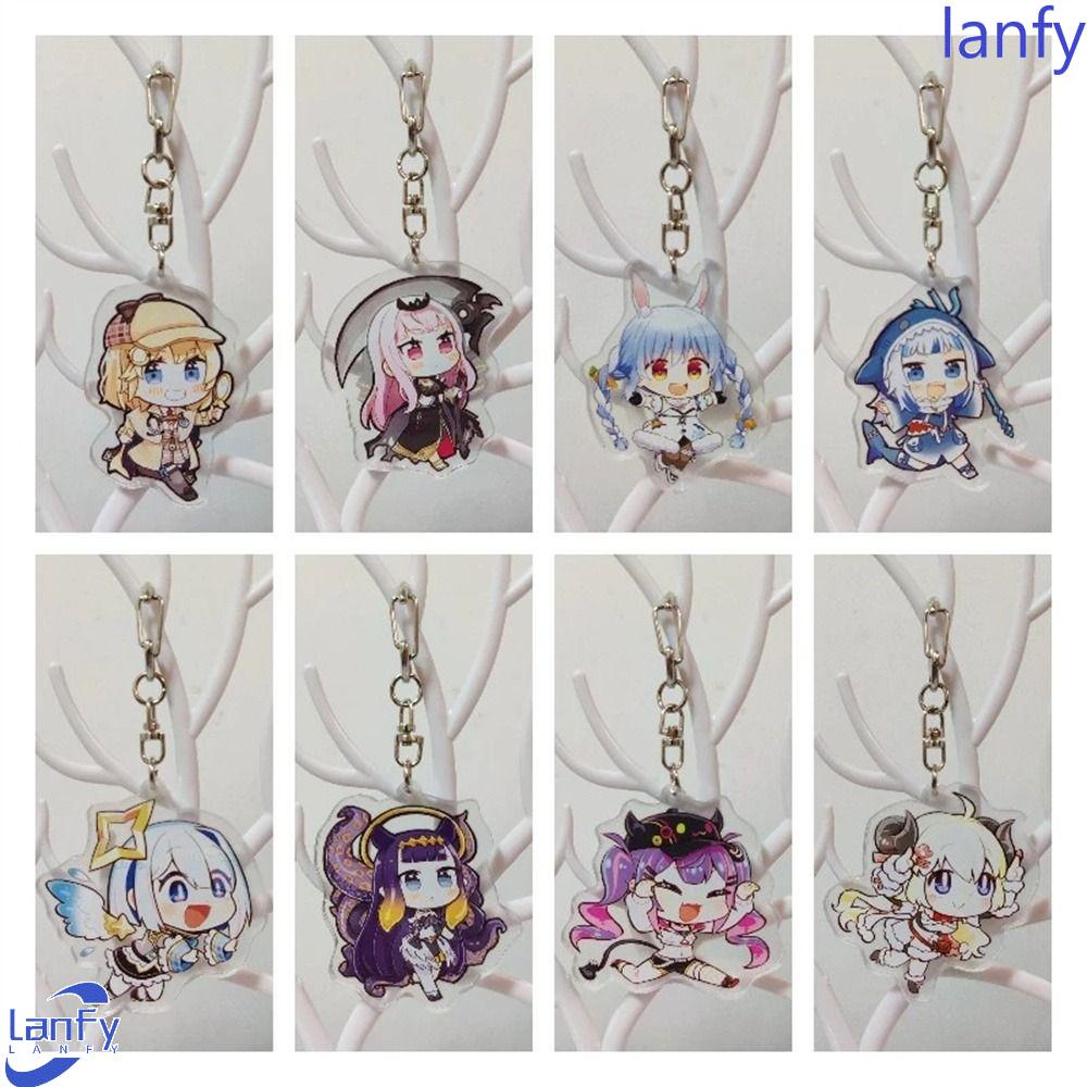 Lanfy Hololive Gantungan Kunci Anime Pernak Pernik Vtuber Watson Amelia Gawr Gura Cosplay Hololive Keyring