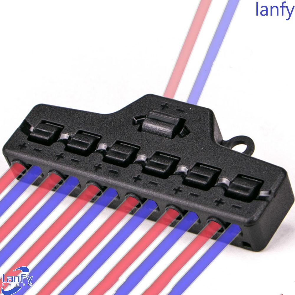 Lanfy Splitter Terminal Dorong 1in6 Out Post Quick-connect LED Terminal Splitter