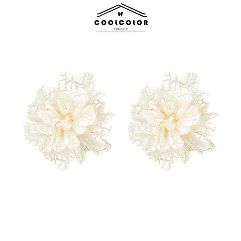 COD❤️Anting  Bunga Stud 925 Silver  Korea Kecil Sepasang Flower Stud Earrings Tusuk Motif Vintage Wanita Murah Aksesoris