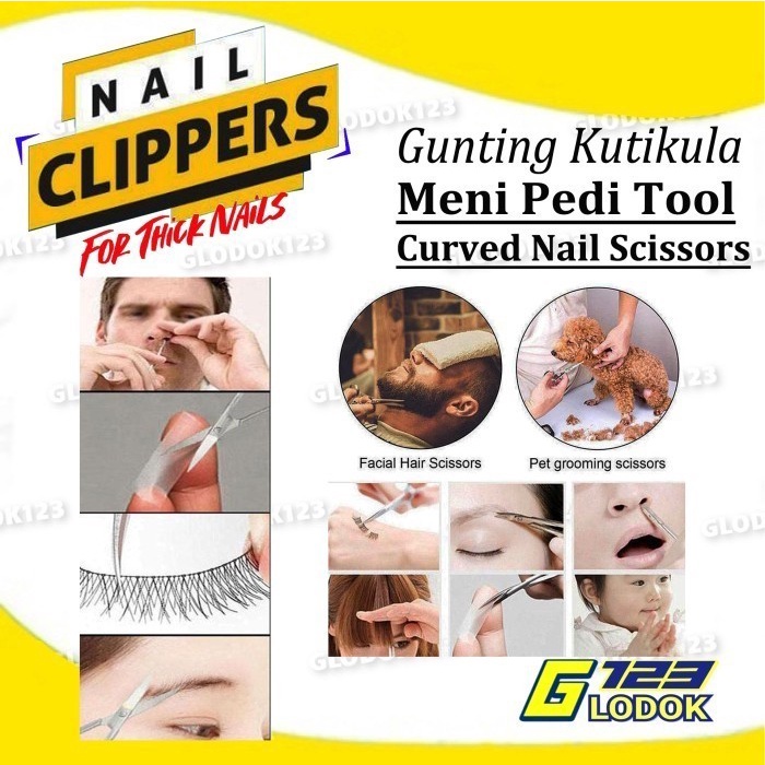 Gunting Alis Bulu Mata Eyebrow Scissors Stainless Ujung Lancip