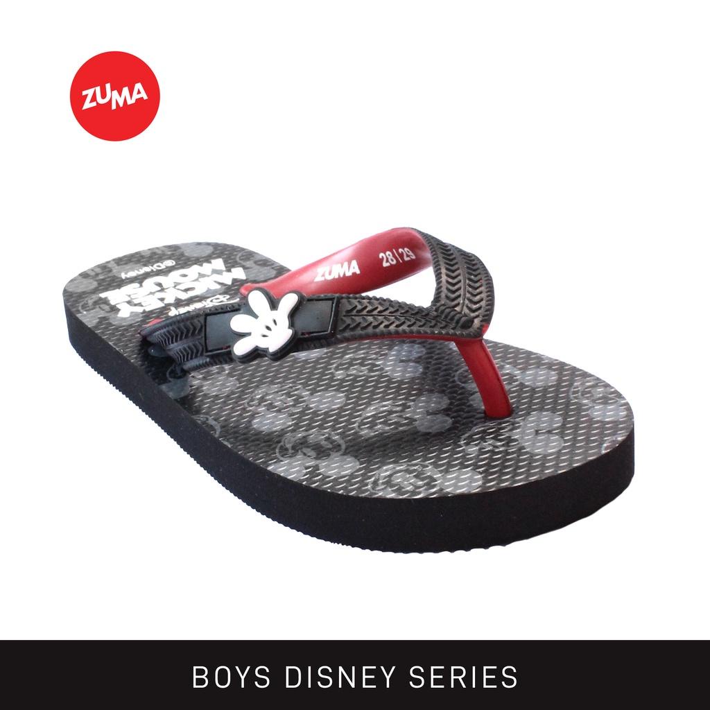 Zuma Indonesia - Zuma Disney Mickey Boys/Sandal Anak Karet - Hitam - Black