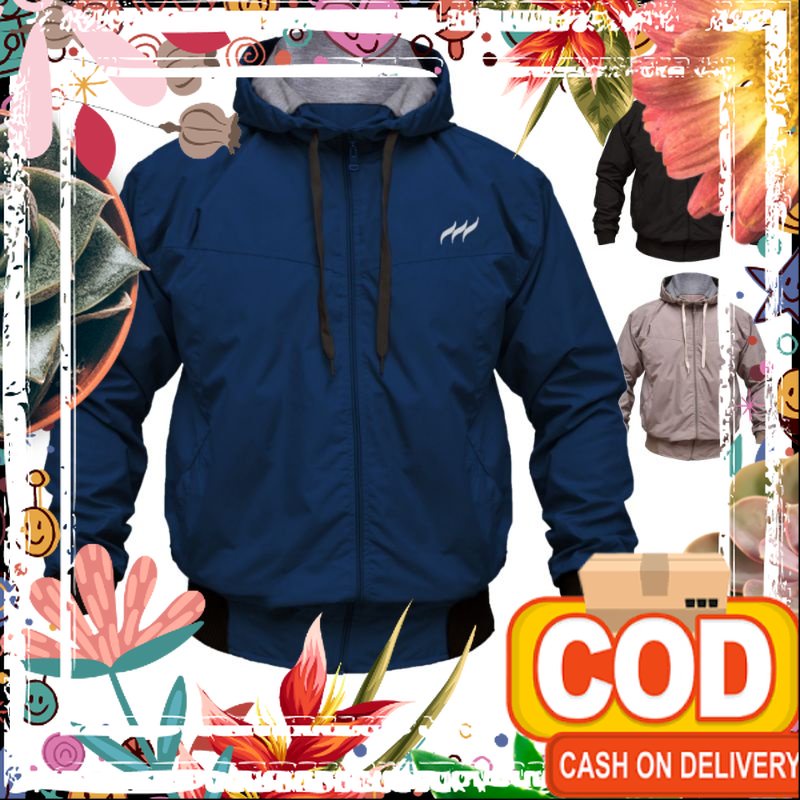 Jaket Hodie Bomber Distro JUMBO  XXXL Parasut Waterproof Hoodie Casual Outdoor Pria Cowok Distro Big