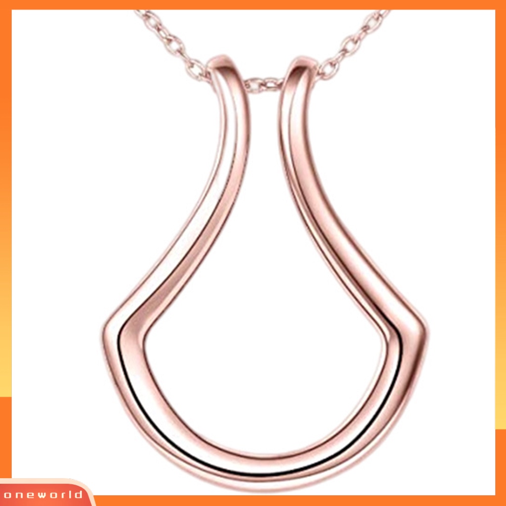 [EONE] Rantai Klavikula U-Shaped Permukaan Halus Electroplating Pendant Necklace Untuk Pakaian Sehari-Hari Perjamuan Pesta Pernikahan