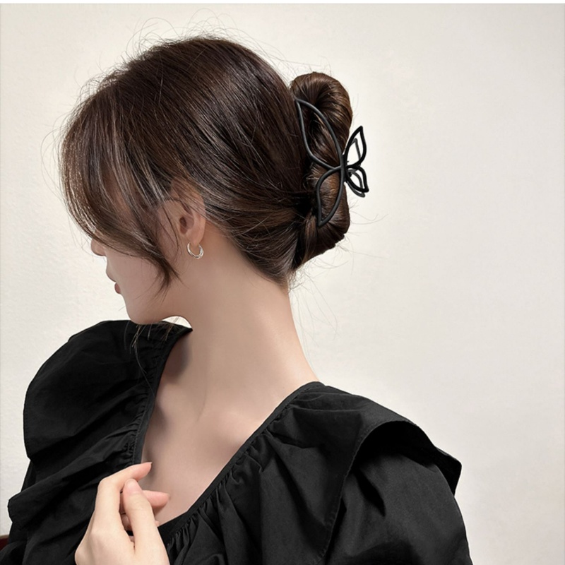 Matte Big Size Metal Alloy Butterfly Hairpin Hairclips Hiasan Kepala Untuk Wanita Perempuan